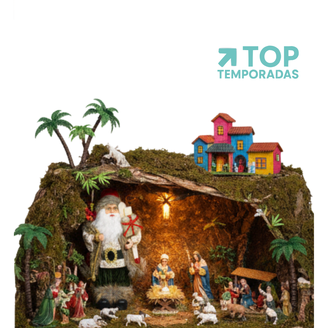 Papá Noel Regalos Blanco 30CM