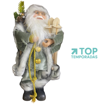 Papá Noel 30CM Con Regalos Gris