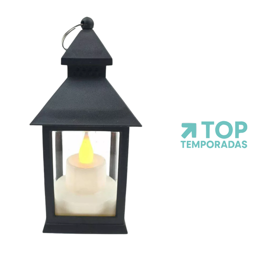 Farol Decorativo De Pila Navideño