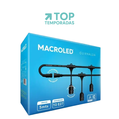 Extensión Bombillas Filamento Solar Navideña