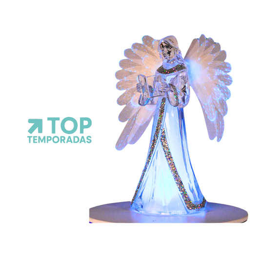Ángel Con Luz Navideña