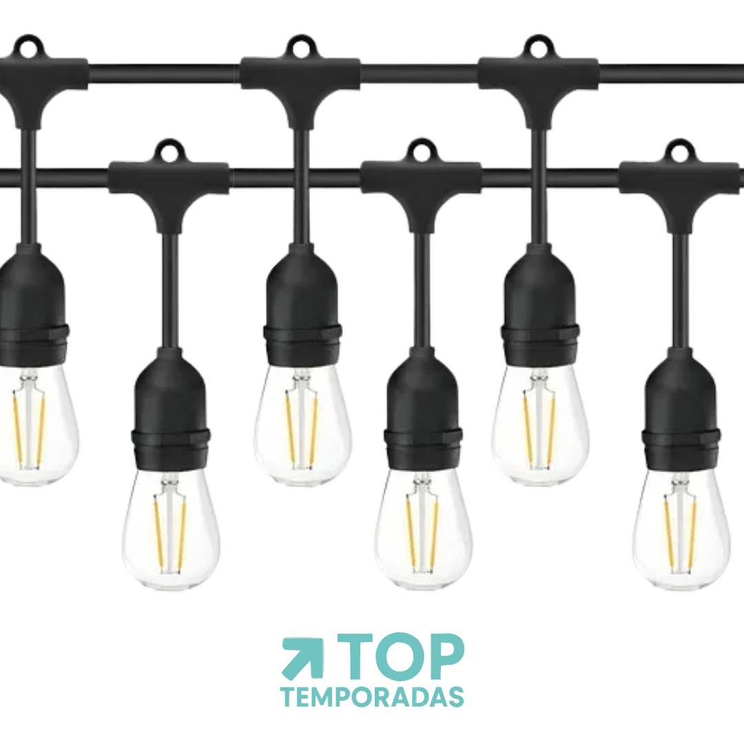 Extensión Bombillas Filamento Solar Navideña