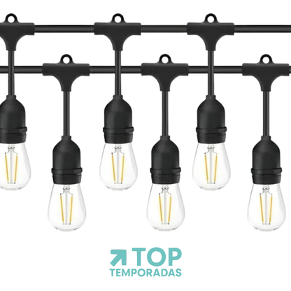 Extensión Bombillas Filamento Solar Navideña