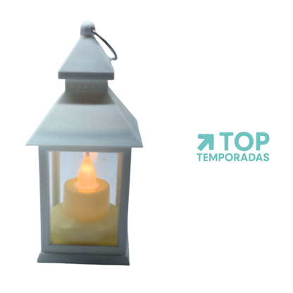 Farol Decorativo De Pila Navideño