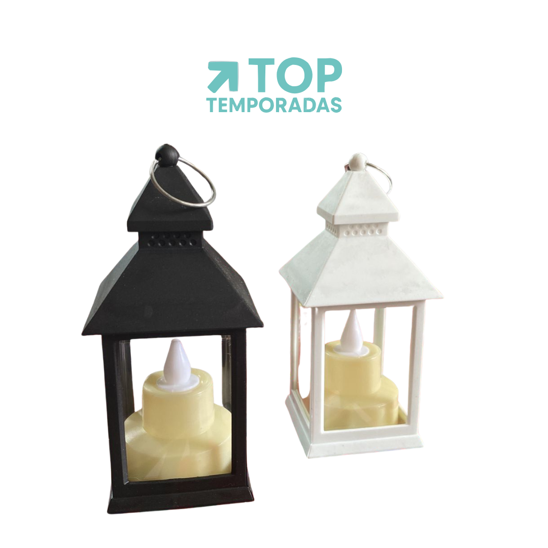 Farol Decorativo De Pila Navideño