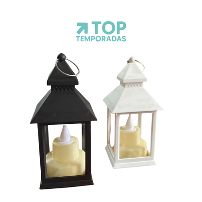 Farol Decorativo De Pila Navideño