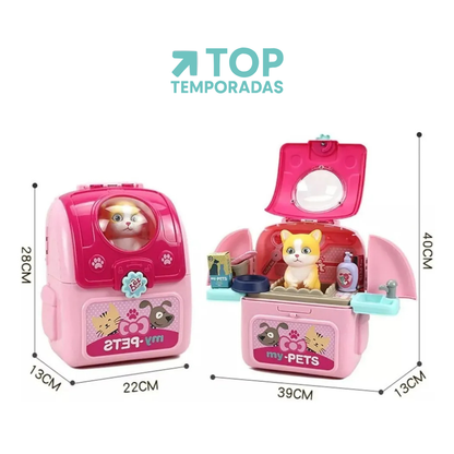 Set Veterinario Con Mascota Morral