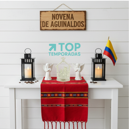 Pesebre Con Luz Navideño Redondo