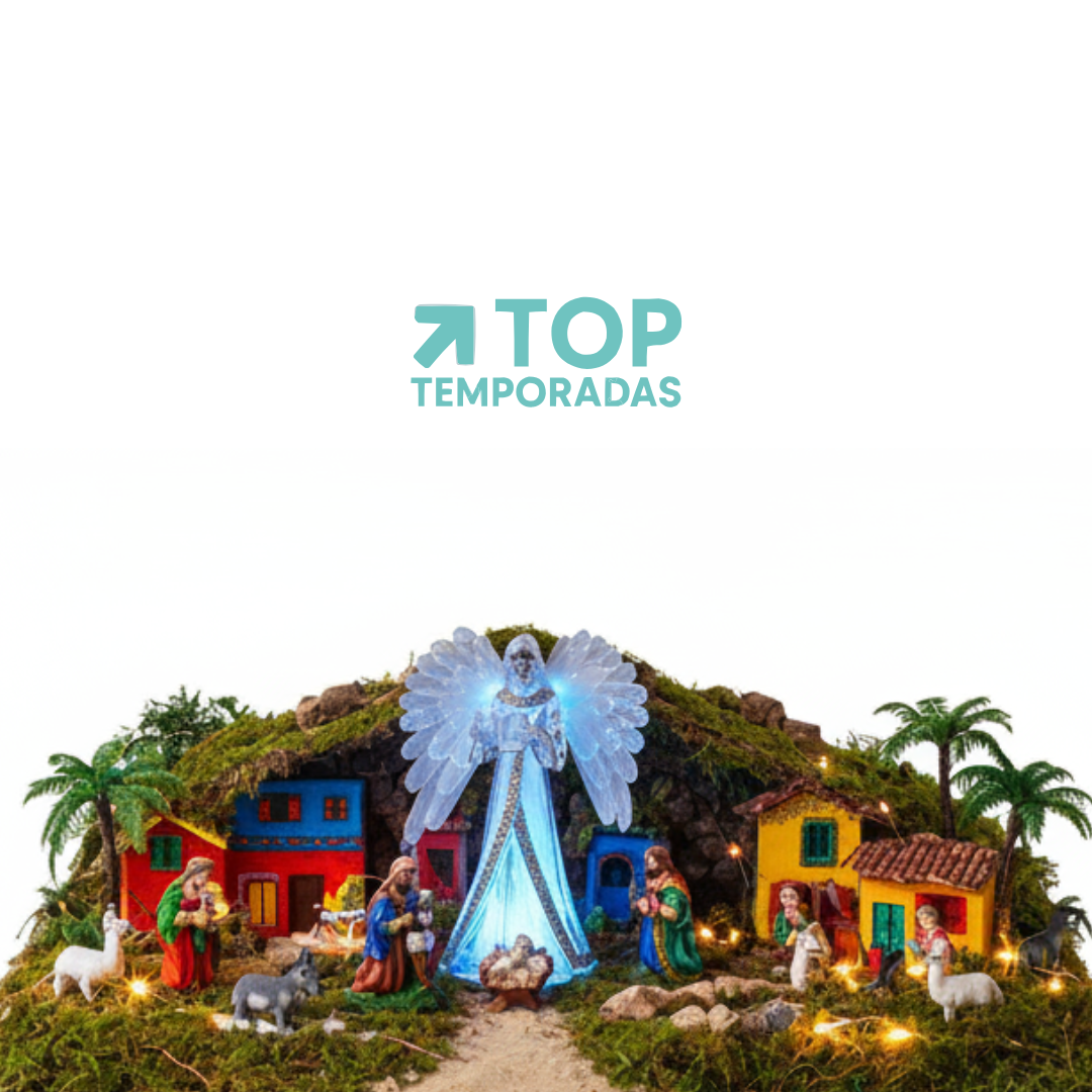 Ángel Con Luz Navideña