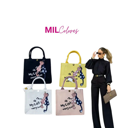 Cartera De Mano Mujer Gatos