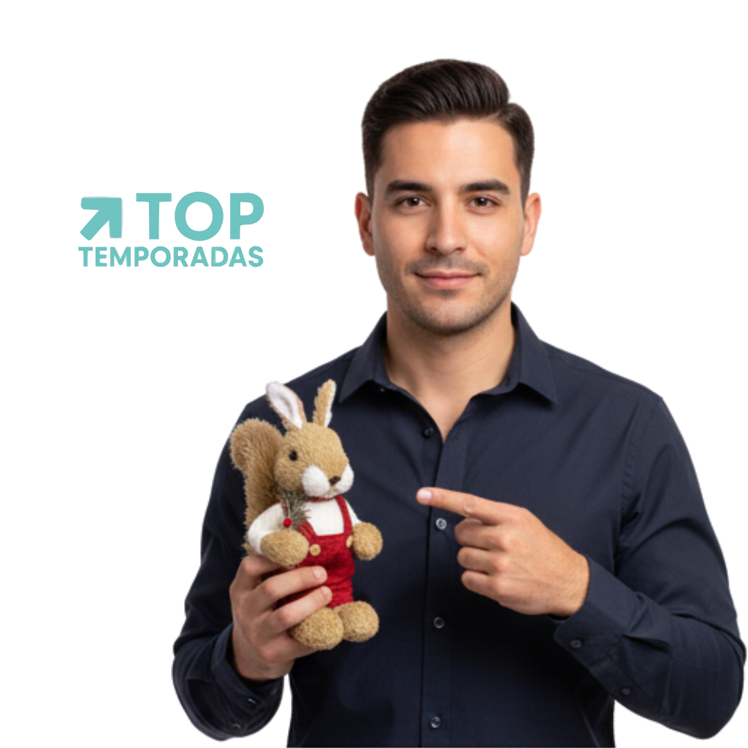 Ardilla Navideña Cafe Elegante 26X12CM