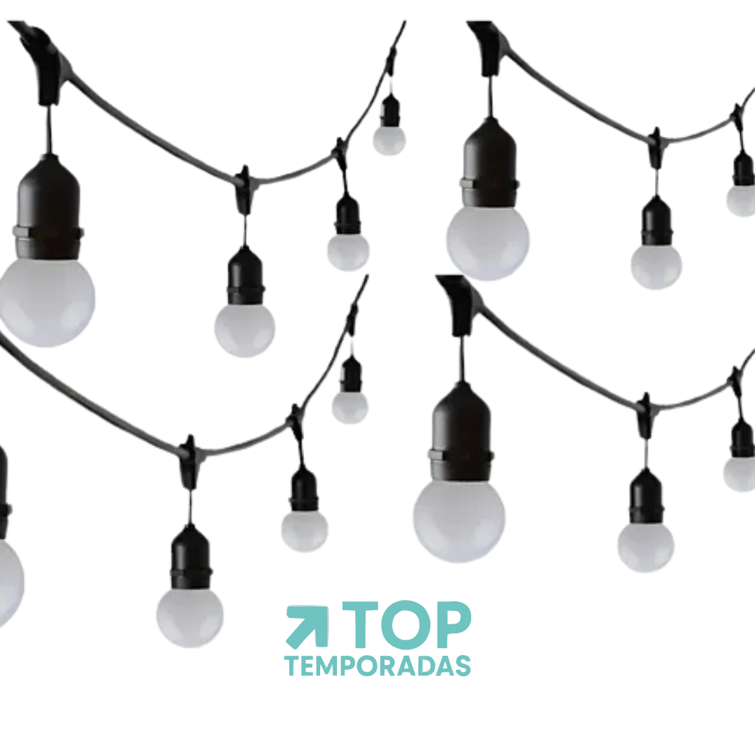 Extensión Bombillas Filamento Solar Navideña