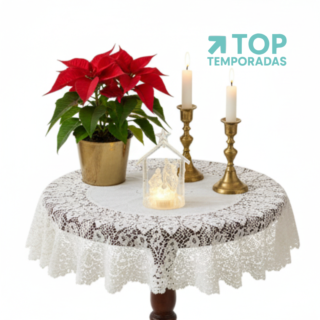 Pesebre Con Luz Navideño Redondo