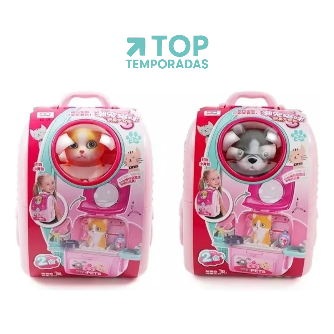 Set Veterinario Con Mascota Morral