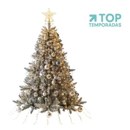 Malla Árbol Estrella Navideña Luces
