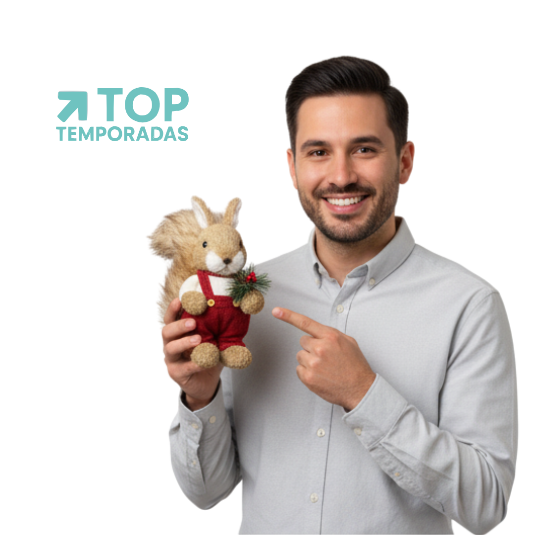 Ardilla Navideña Cafe Elegante 26X12CM