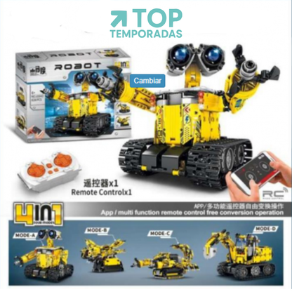 Juego De Bloques Robot 4 En 1