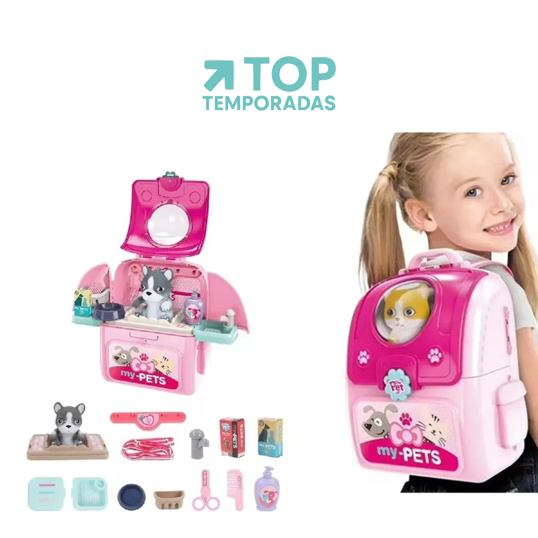 Set Veterinario Con Mascota Morral