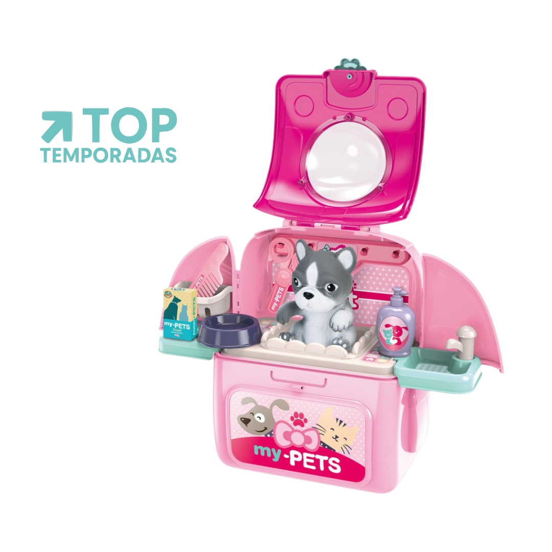 Set Veterinario Con Mascota Morral